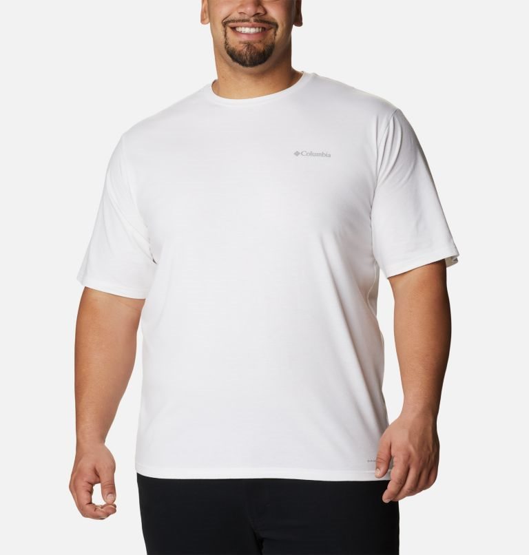 Men\'s Columbia Sun Trek Short Sleeve T Shirts White | Plus Size CA-HAL08